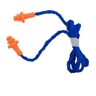 خرید گوش گیره های فوم سیلیکونی قابل استفاده مجدد 31.5 x 12.5 میلی متر با طناب PVC نایلونی تولید آنلاین