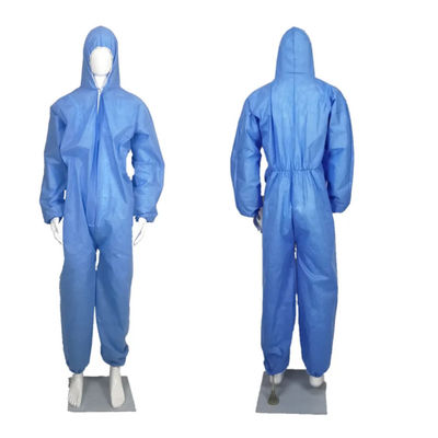 خرید لباس محافظ یکبار مصرف آبی S-2XL کت و شلوار پزشکی اس ام اس تولید آنلاین
