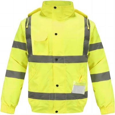 خرید S - XL Safety Reflective Jacket ANSI High Visibility Reflective Jacket ضد آب مردانه تولید آنلاین
