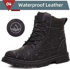 Black EU38 Puncture Proof Cold Resistant Safety Boots Mens Steel Toe Winter Boots