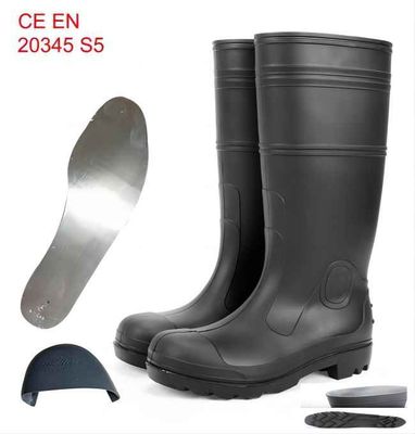 خرید لاستیک S5 Industrial Safety Gumboots Pvc Gum Boot Anti Smash تولید آنلاین
