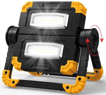 خرید چراغ کاری LED قابل شارژ قابل شارژ 2 COB 2000 Lumens با چرخش 360 درجه تاشو تولید آنلاین