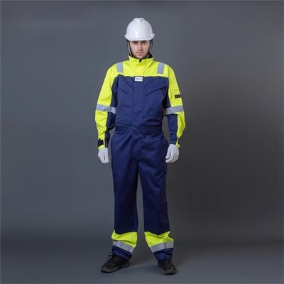 قیمت خوب کت و شلوار ایمنی ضد حریق لباس محافظ ایمنی 65% پنبه 35% پلی استر آنلاین