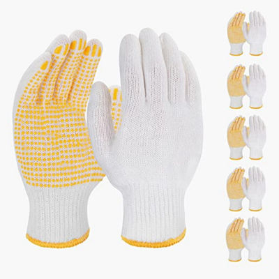 قیمت خوب L XL XXL دستکش نخی مقاوم در برابر سایش دستکش ایمنی کار ضد لغزش آنلاین