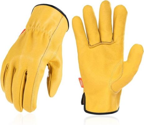 قیمت خوب دستکش های چرم دست مقاوم در برابر اشک با طراحی سریع و آسان برای کار ایمنی آنلاین