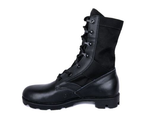 قیمت خوب 39-47 یورو چکمه های تاکتیکی چرم اصل مشکی چکمه های رزمی چرم مشکی ضد آب زنانه آنلاین