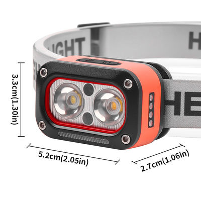 قیمت خوب چراغ جلو LED 200-400 لومن IPX4 ضد آب با زاویه نور قابل تنظیم برای فعالیت در فضای باز آنلاین