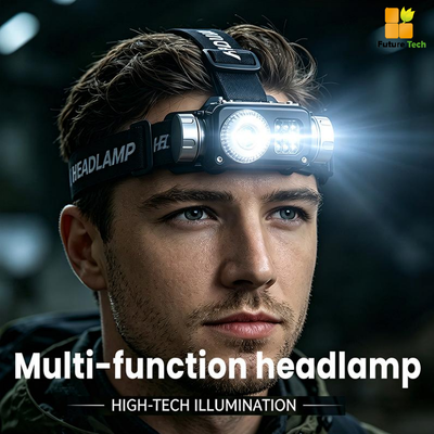 قیمت خوب چراغ پیشانی LED RGB قابل شارژ با Type-C و ضد آب IPX4 برای فعالیت های خارج از منزل آنلاین